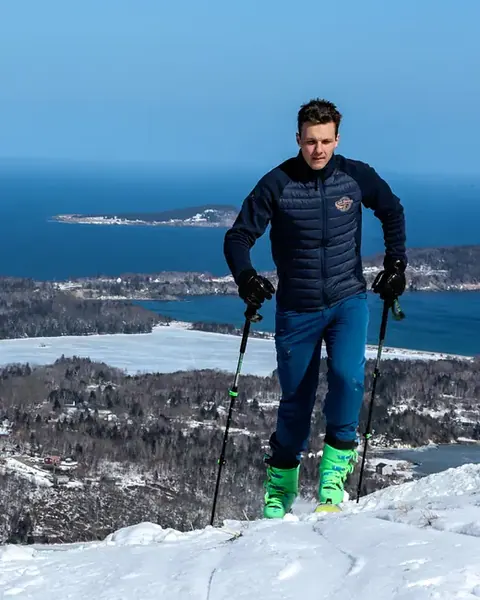Snowshoeing near Cape Smokey