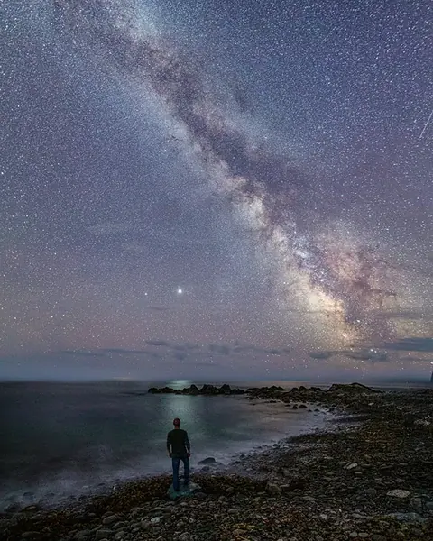 Starry night sky near Cape Smokey