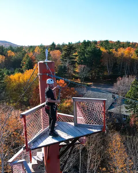 Zip line near Cape Smokey