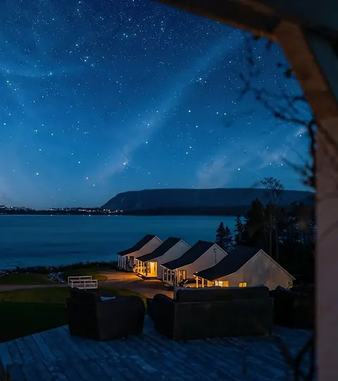 The Milky Way above a quiet Cape Breton shoreline