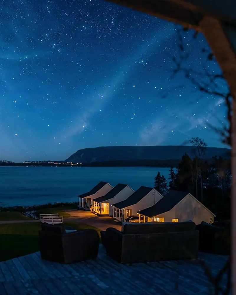 The Milky Way above a quiet Cape Breton shoreline